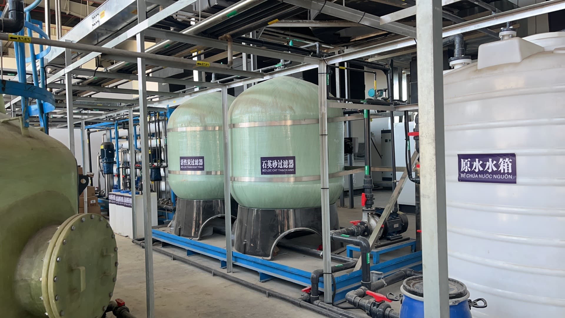 Pretreatment vessels for a Vietnam lithium battery pure water project